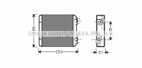 Радиатор печки салона AVA LA6020