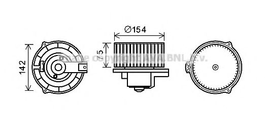 Электродвигатель, вентиляция салона AVA MS8620