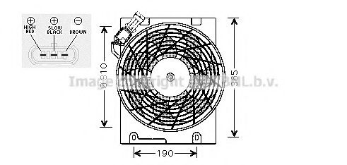 Вентилятор радиатора системы охлаждения двигателя AVA OL7508