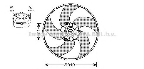 Вентилятор радиатора системы охлаждения двигателя AVA PE7522