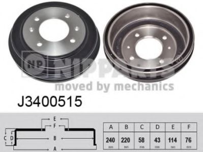 Тормозной барабан Nipparts J3400515