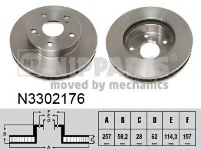 Тормозной диск Nipparts N3302176