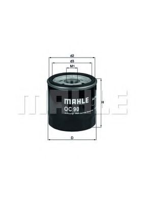 Масляный фильтр MAHLE OC90OF