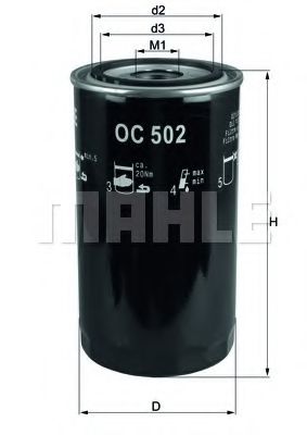 Масляный фильтр MAHLE OC502