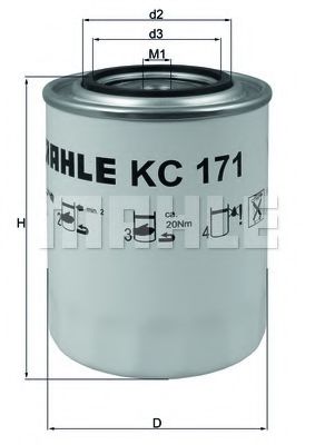 Топливный фильтр MAHLE KC171
