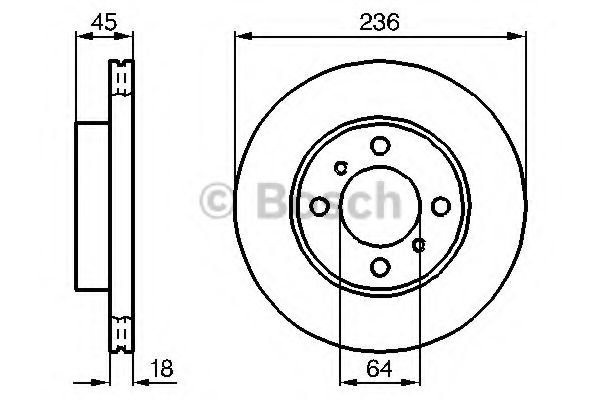 Тормозной диск BOSCH 0986478572