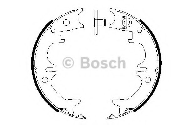 Комплект тормозных колодок, стояночная тормозная система BOSCH 0986487680
