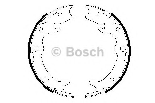 Комплект тормозных колодок, стояночная тормозная система BOSCH 0986487686
