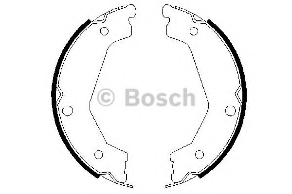Комплект тормозных колодок, стояночная тормозная система BOSCH 0986487708