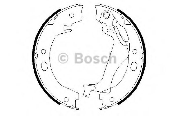 Комплект тормозных колодок, стояночная тормозная система BOSCH 0986487713