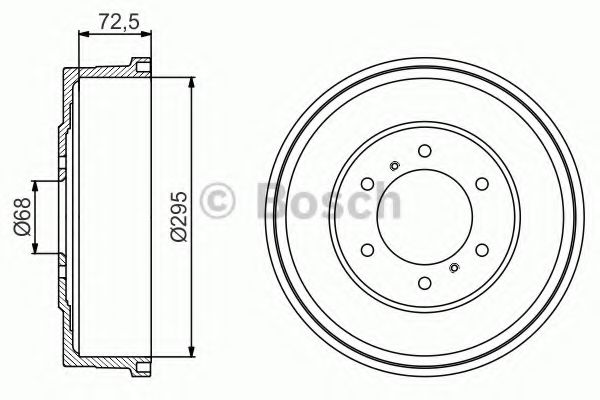 Тормозной барабан BOSCH 0986477215