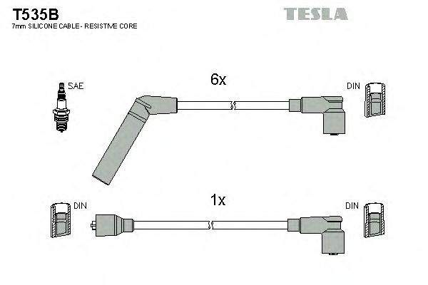Комплект проводов зажигания Tesla Blatna T535B