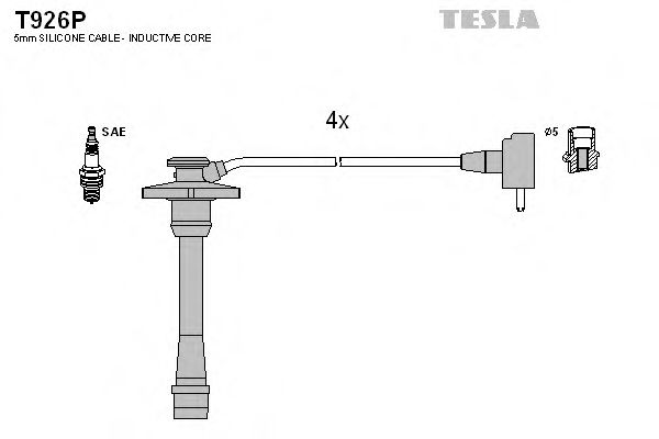 Комплект проводов зажигания Tesla Blatna T926P