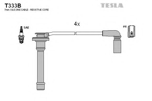 Комплект проводов зажигания Tesla Blatna T333B