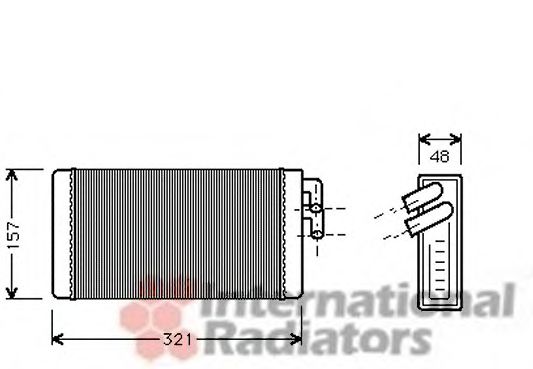 Радиатор печки салона VAN WEZEL 03006052
