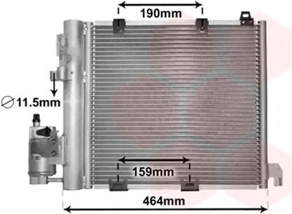 Радиатор кондиционера (конденсатор) VAN WEZEL 37005250
