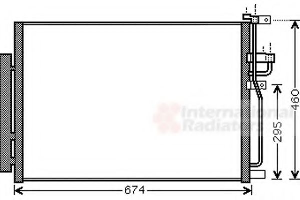 Радиатор кондиционера (конденсатор) VAN WEZEL 37005436