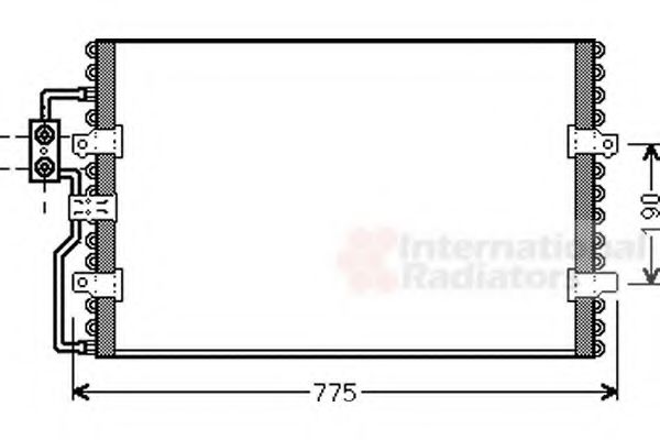 Радиатор кондиционера (конденсатор) VAN WEZEL 09005093