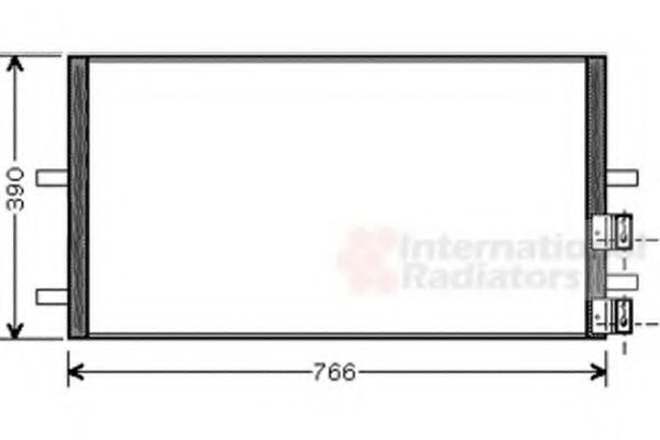 Радиатор кондиционера (конденсатор) VAN WEZEL 18005407