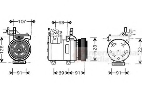 Компрессор кондиционера VAN WEZEL 8200K161