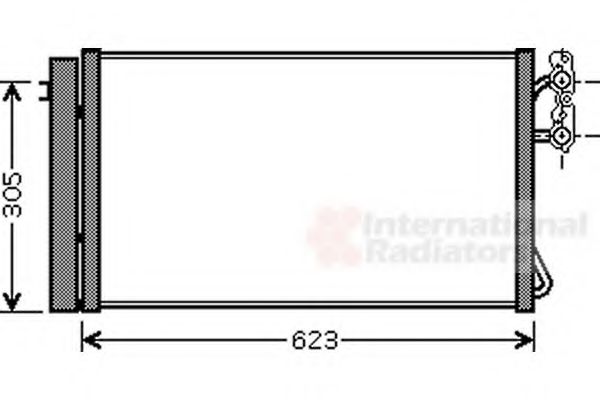 Радиатор кондиционера (конденсатор) VAN WEZEL 06005296