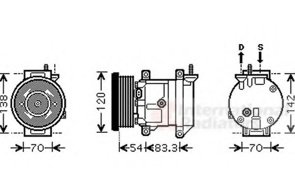 Компрессор кондиционера VAN WEZEL 8100K071