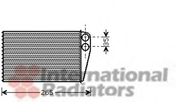 Радиатор печки салона VAN WEZEL 43006354