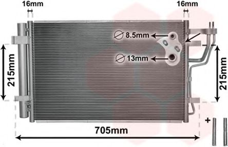 Радиатор кондиционера (конденсатор) VAN WEZEL 83005102