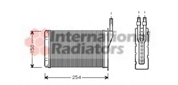 Радиатор печки салона VAN WEZEL 43006087