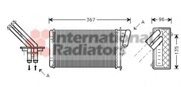 Радиатор печки салона VAN WEZEL 43006203