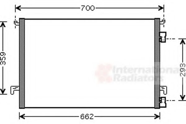 Радиатор кондиционера (конденсатор) VAN WEZEL 37005397