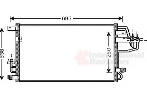 Радиатор кондиционера (конденсатор) VAN WEZEL 82005156