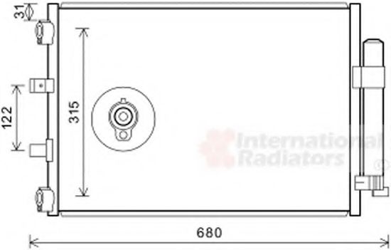 Радиатор кондиционера (конденсатор) VAN WEZEL 18005487