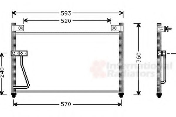 Радиатор кондиционера (конденсатор) VAN WEZEL 27005126