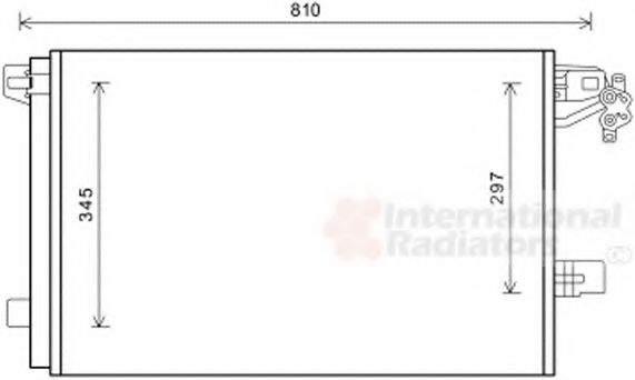 Радиатор кондиционера (конденсатор) VAN WEZEL 58005328