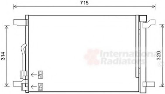 Радиатор кондиционера (конденсатор) VAN WEZEL 58005335