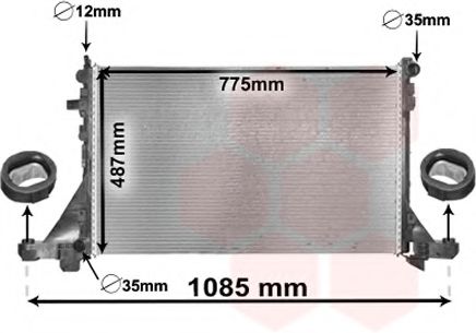 Радиатор охлаждения двигателя VAN WEZEL 43002560