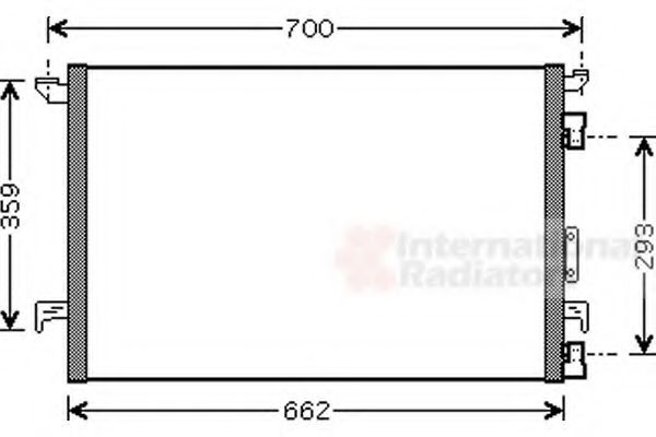 Радиатор кондиционера (конденсатор) VAN WEZEL 37005333