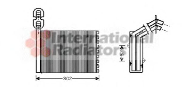 Радиатор печки салона VAN WEZEL 58006201
