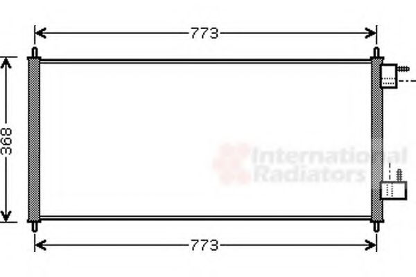Радиатор кондиционера (конденсатор) VAN WEZEL 18005361