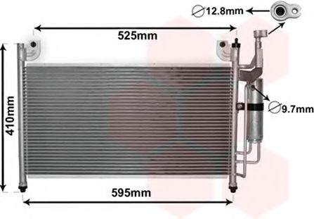 Радиатор кондиционера (конденсатор) VAN WEZEL 27005236