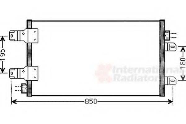 Радиатор кондиционера (конденсатор) VAN WEZEL 43005443