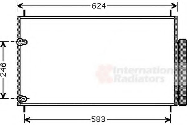 Радиатор кондиционера (конденсатор) VAN WEZEL 53005405