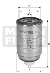 Топливный фильтр MANN-FILTER WDK7245
