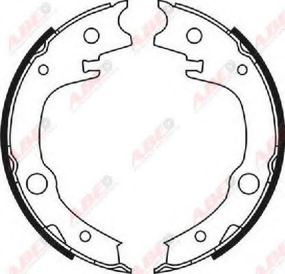 Комплект тормозных колодок, стояночная тормозная система ABE C02078ABE