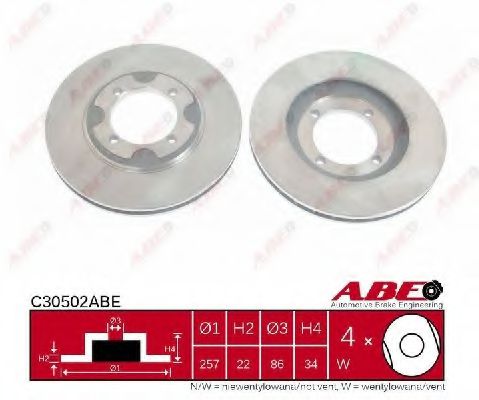 Тормозной диск ABE C30502ABE