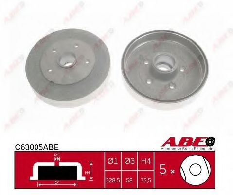 Тормозной барабан ABE C63005ABE