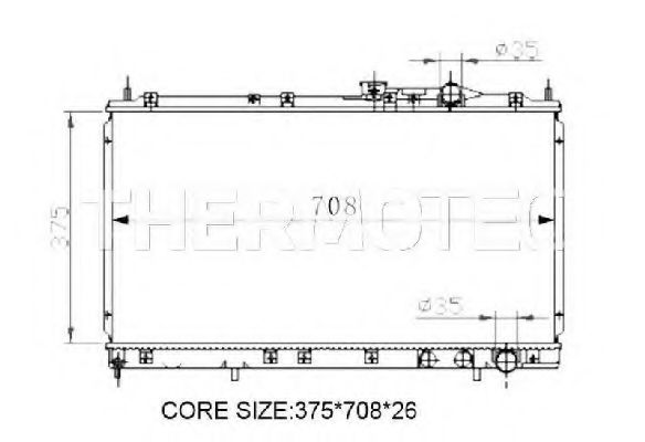 Радиатор охлаждения двигателя THERMOTEC D75002TT