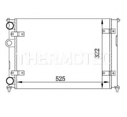 Радиатор охлаждения двигателя THERMOTEC D7W029TT