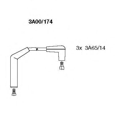 Комплект проводов зажигания Bremi 3A00174